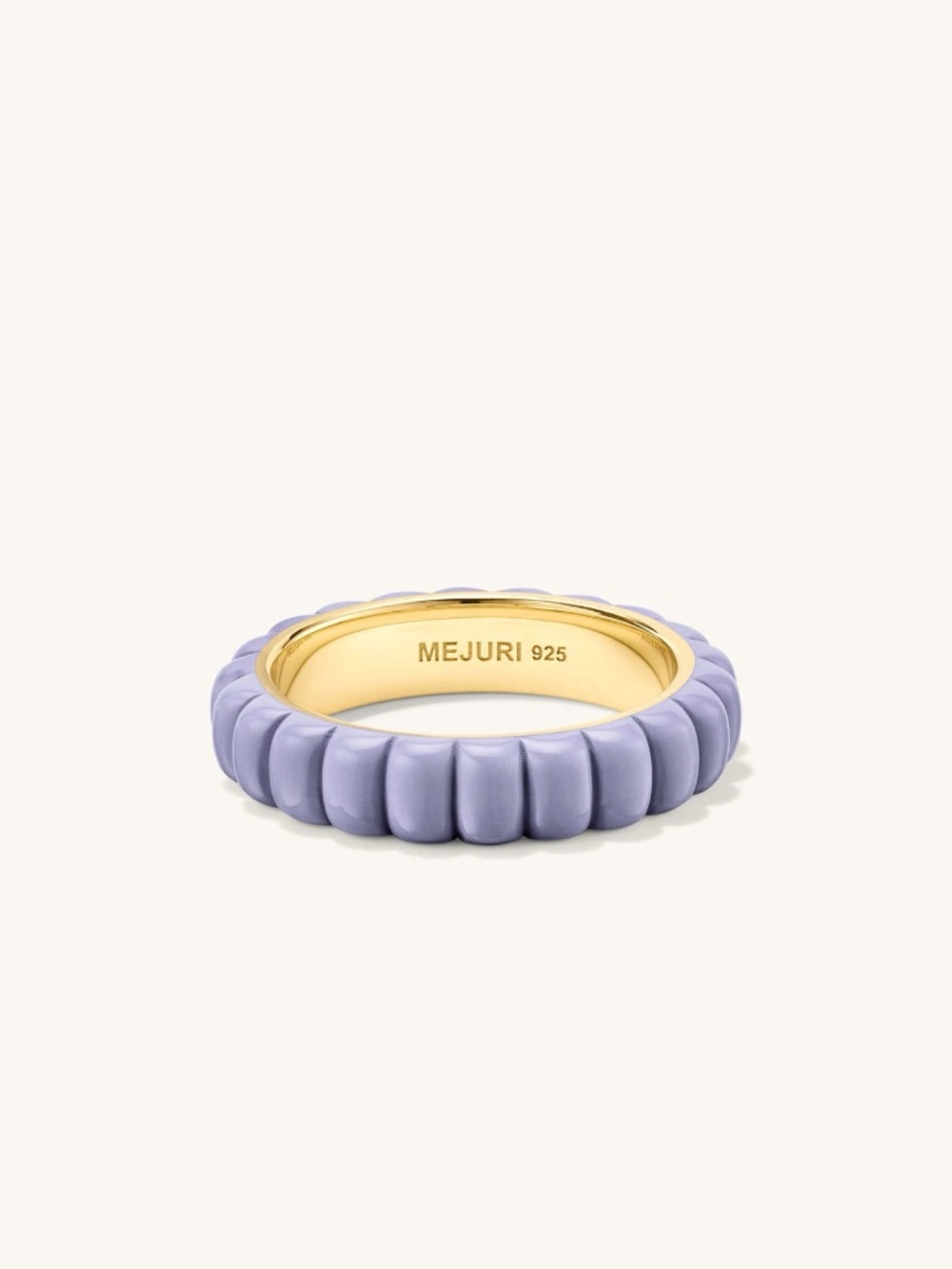 MEJURI CHARLOTTE SLIM ENAMEL STACKABLE RING - Picture 3 of 12